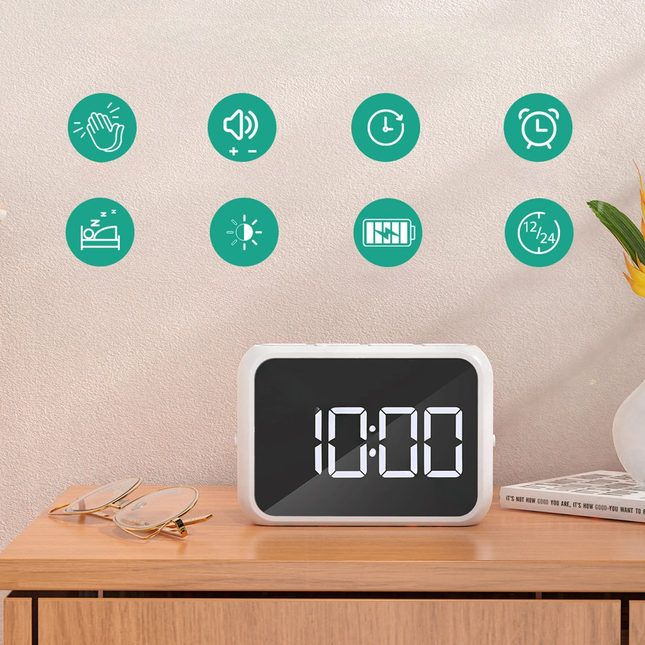 Despertador de sobremesa digital doble alarma