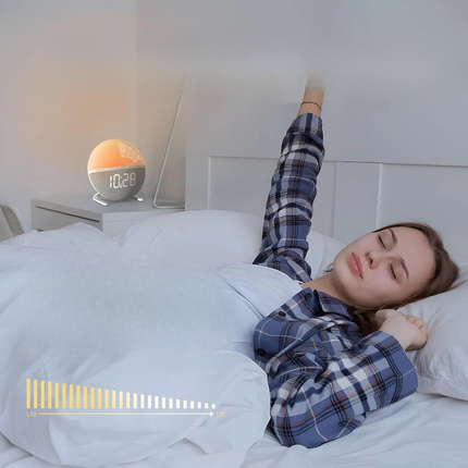 Despertador luminoso con simulador de amanecer