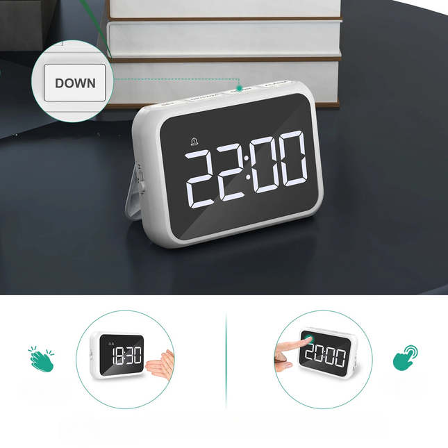 Despertador de sobremesa digital doble alarma