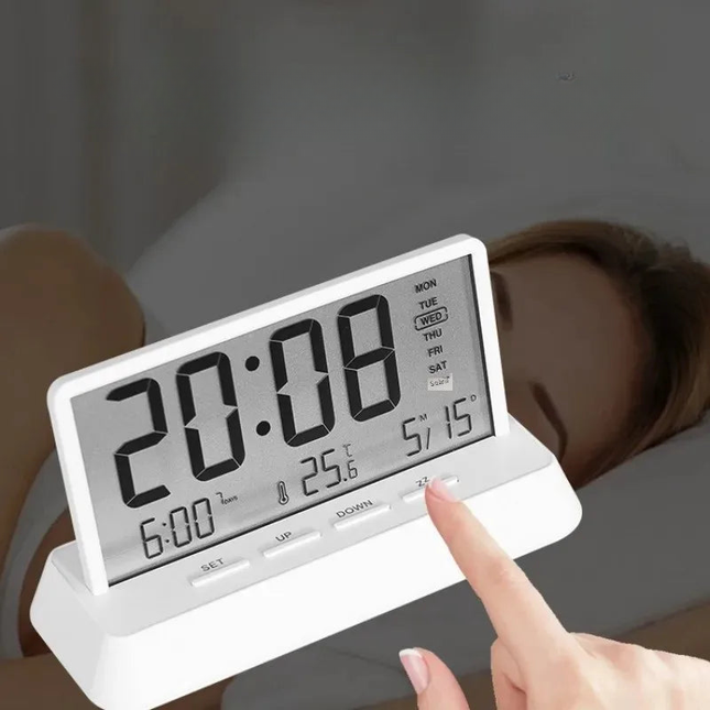 Despertador digital de viaje con termómetro