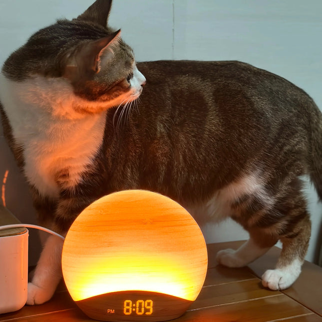 Despertador luminoso con sonidos de naturaleza
