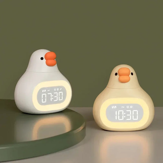 Despertador infantil pato con luz nocturna