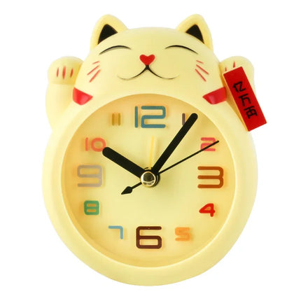 Despertador infantil analógico forma de gato