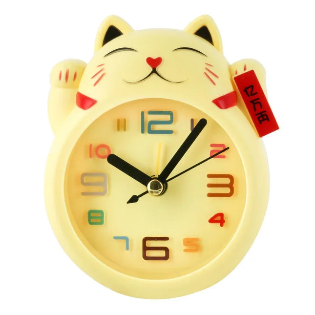 Despertador infantil analógico forma de gato