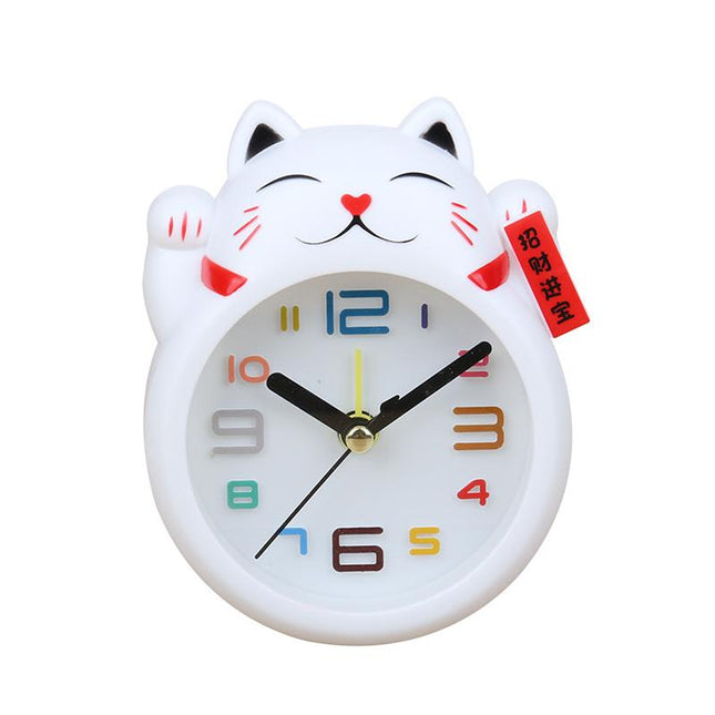Despertador infantil analógico forma de gato