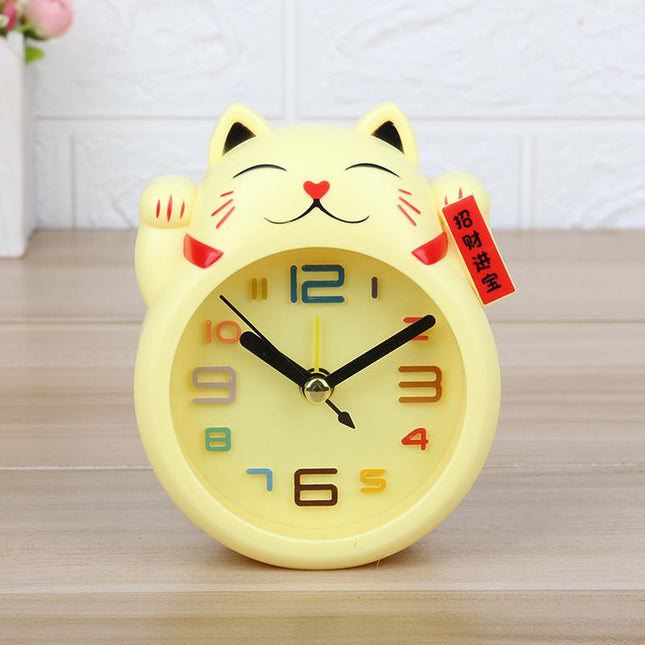 Despertador infantil analógico forma de gato