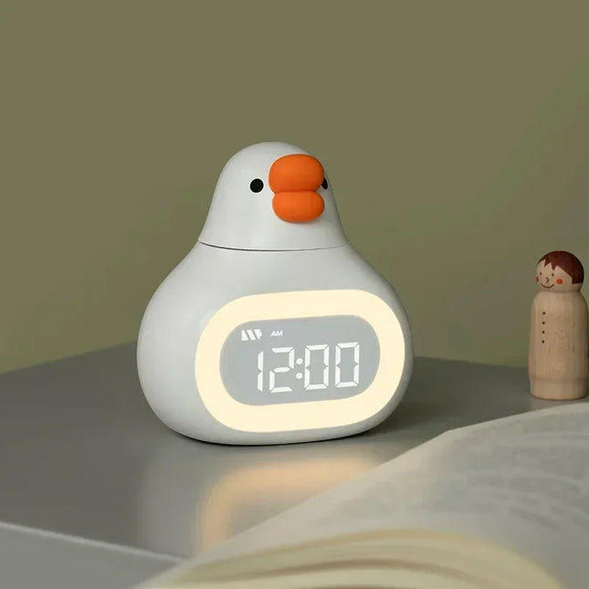 Despertador infantil pato con luz nocturna