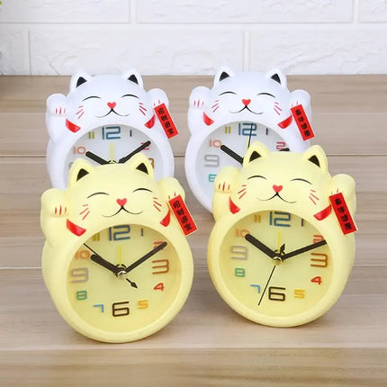 Despertador infantil analógico forma de gato