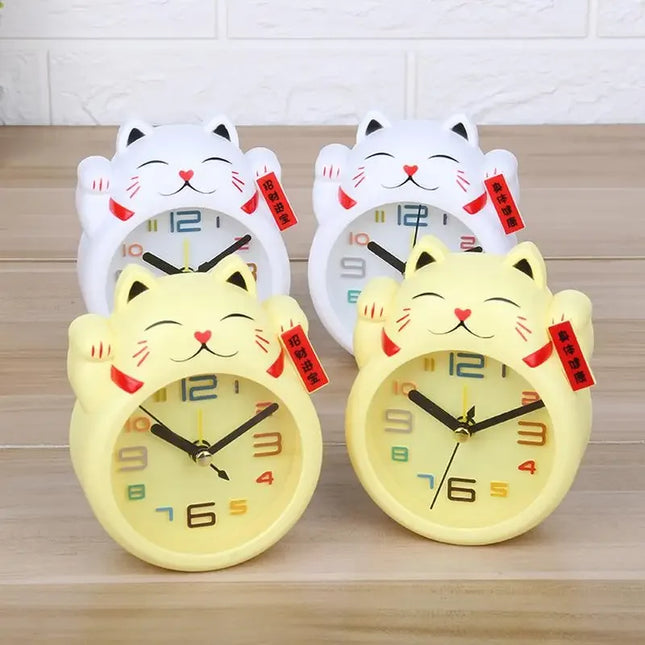 Despertador infantil analógico forma de gato