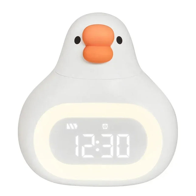 Despertador infantil pato con luz nocturna
