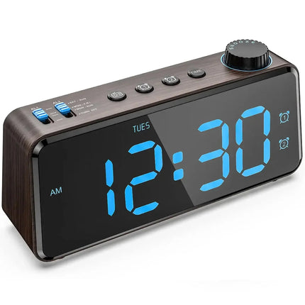 Radio despertador digital alimentado por red
