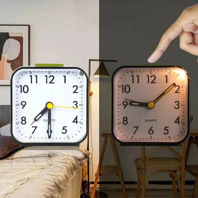 Reloj despertador silencioso a pilas
