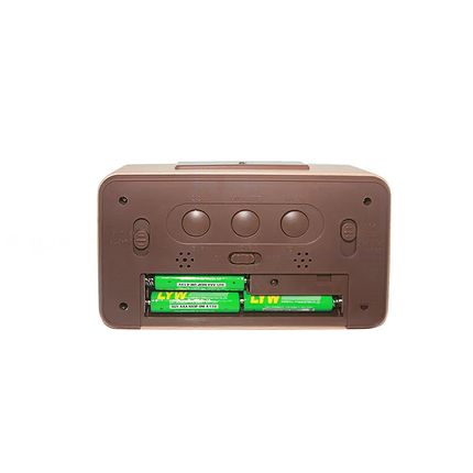 Despertador digital de madera con temperatura