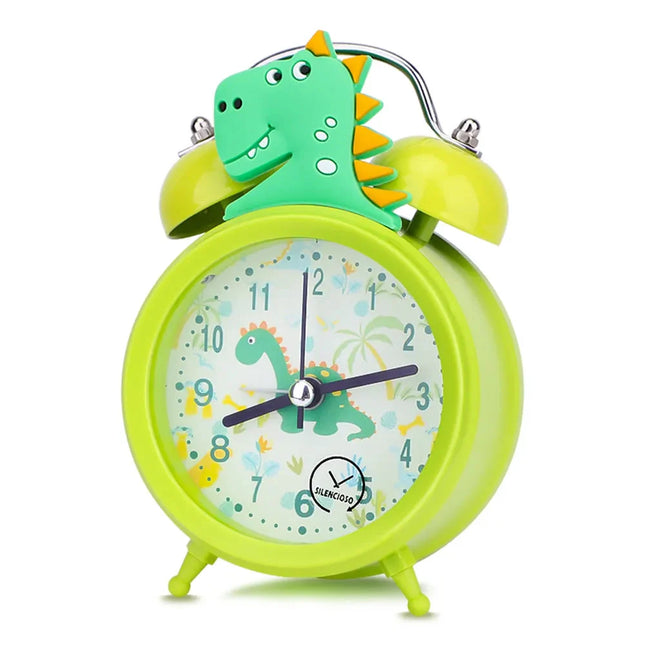 Despertador infantil de dinosaurio color verde