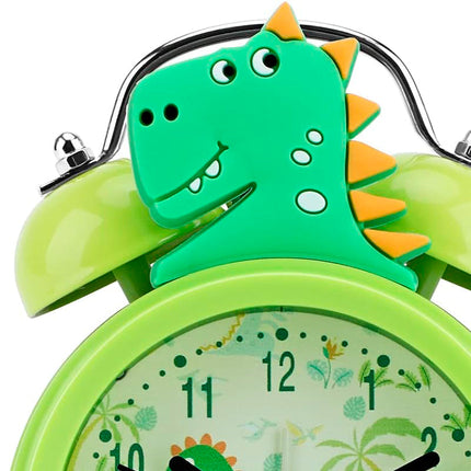 Despertador infantil de dinosaurio color verde