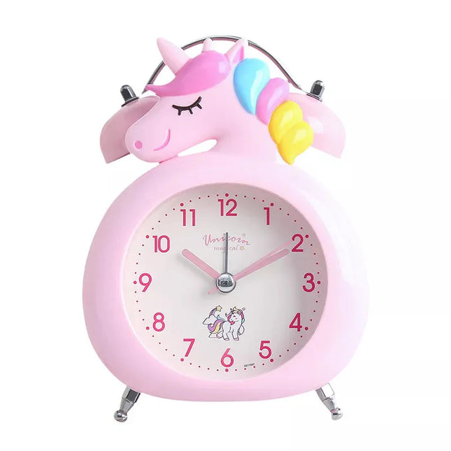 Despertador analógico infantil de unicornio