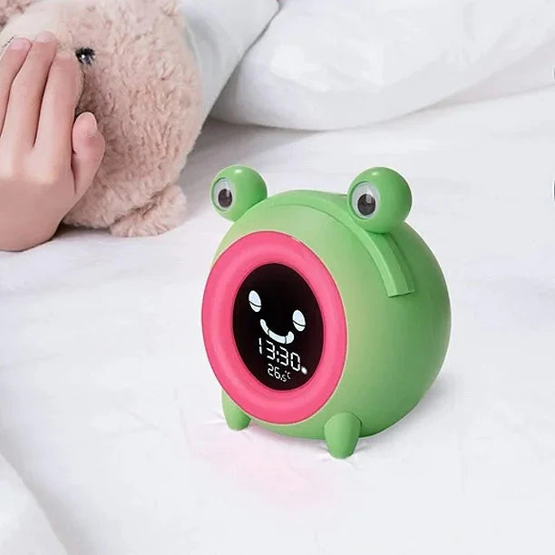 Despertador infantil educativo diseño de rana