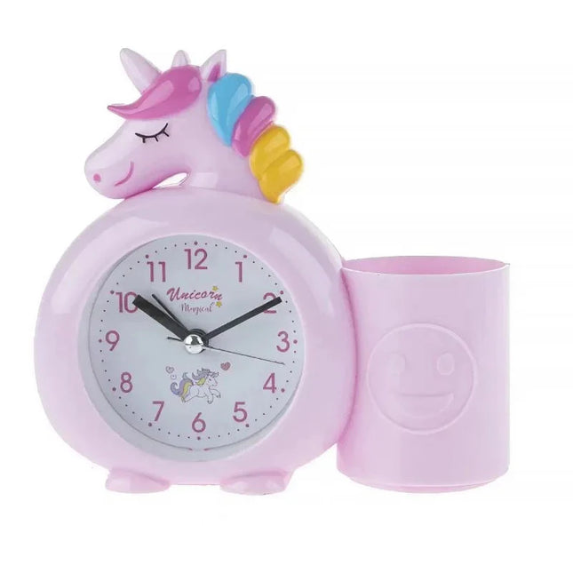 Despertador unicornio infantil con portalápices