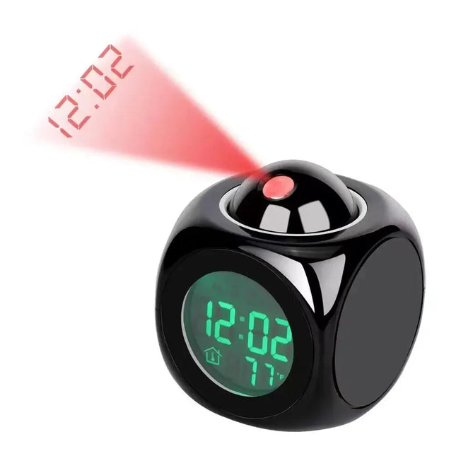 Mini despertador con proyector de hora