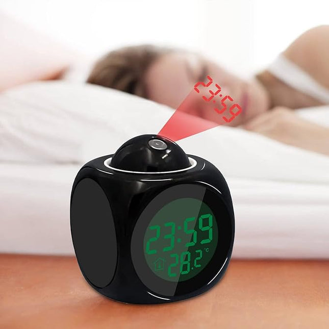 Mini despertador con proyector de hora