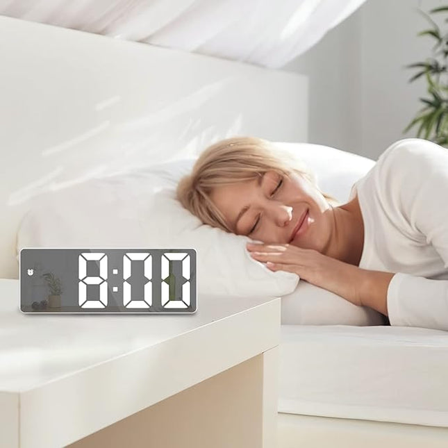 Reloj despertador inalámbrico con pantalla espejo