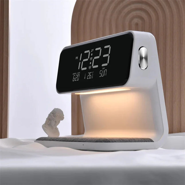 Despertador digital con cargador inalámbrico