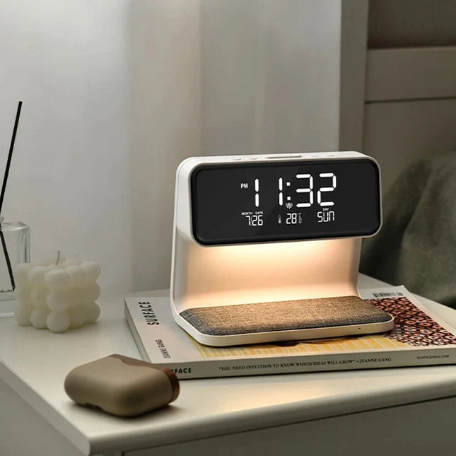 Despertador digital con cargador inalámbrico