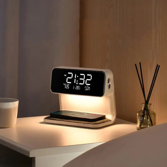 Despertador digital con cargador inalámbrico