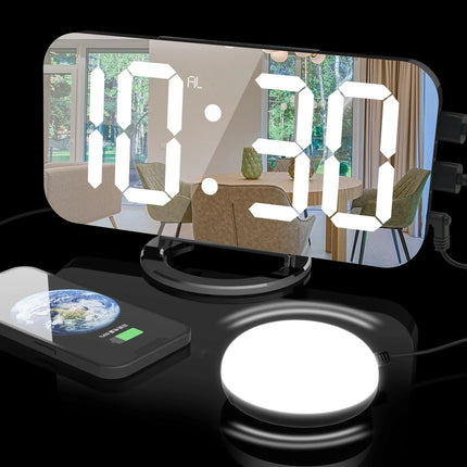 Despertador espejo con alarma vibratoria