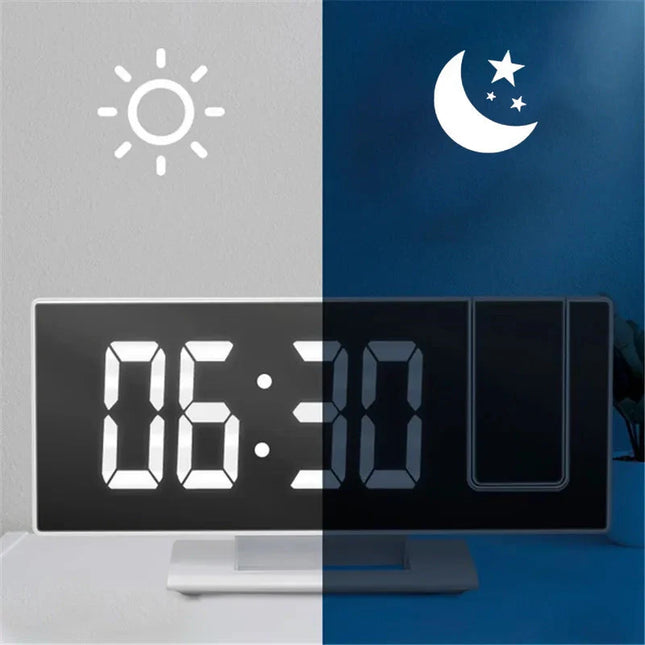 Despertador con proyector digital color blanco