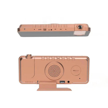 Despertador con proyector color oro rosa