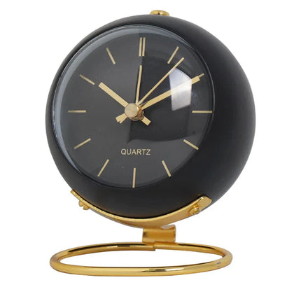 Reloj despertador negro de estilo vintage