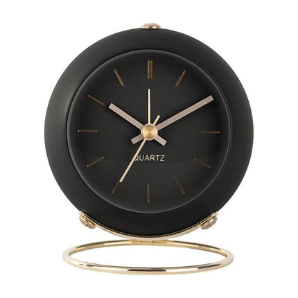 Reloj despertador negro de estilo vintage