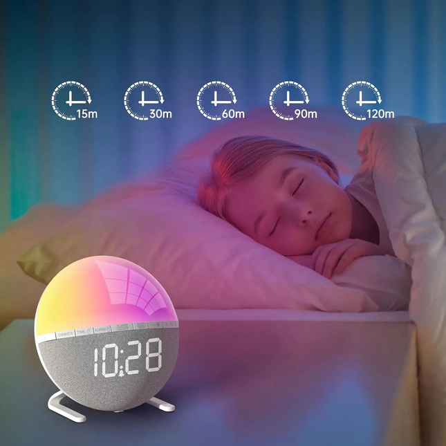 Despertador luminoso con simulador de amanecer