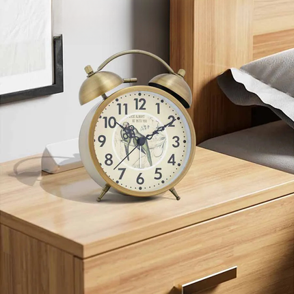 Despertador vintage floral a pilas