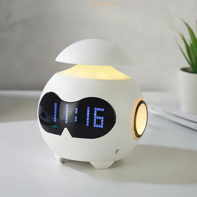Despertador robot con indicador día noche