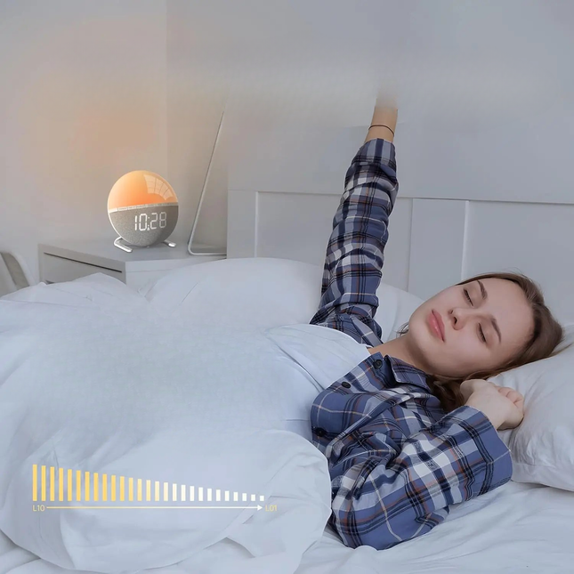 Despertador luminoso con simulador de amanecer