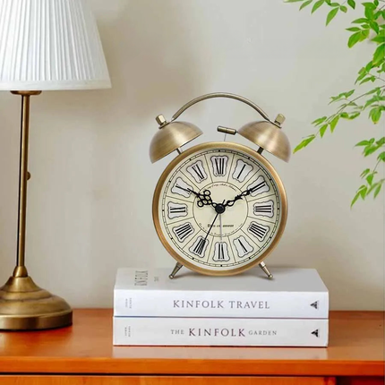 Despertador vintage floral a pilas