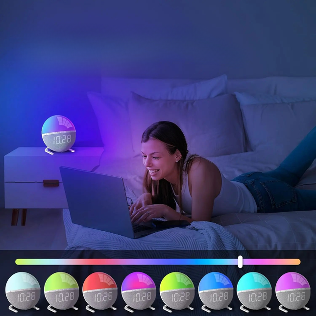 Despertador luminoso con simulador de amanecer