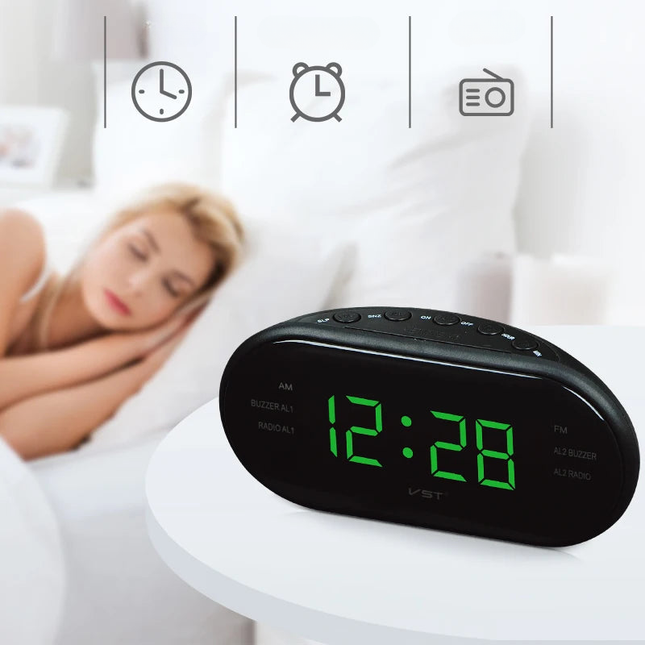 Radio despertador digital sencillo para habitación