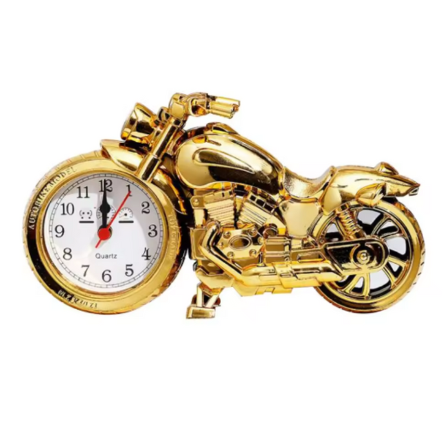 Reloj despertador vintage forma de motocicleta
