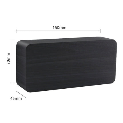 Despertador digital de madera oscura