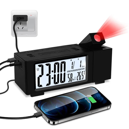 Despertador digital con proyector de techo