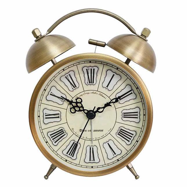 Despertador vintage floral a pilas