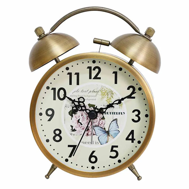 Despertador vintage floral a pilas