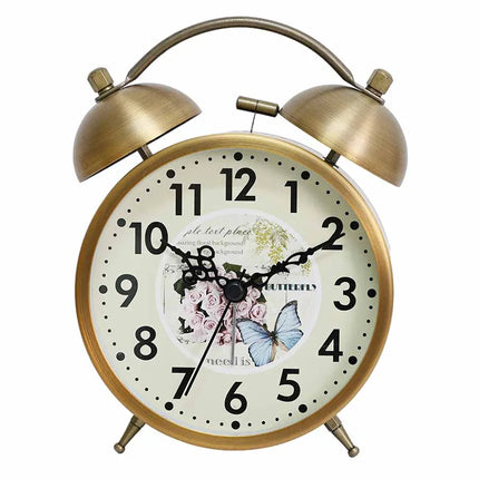 Despertador vintage floral a pilas