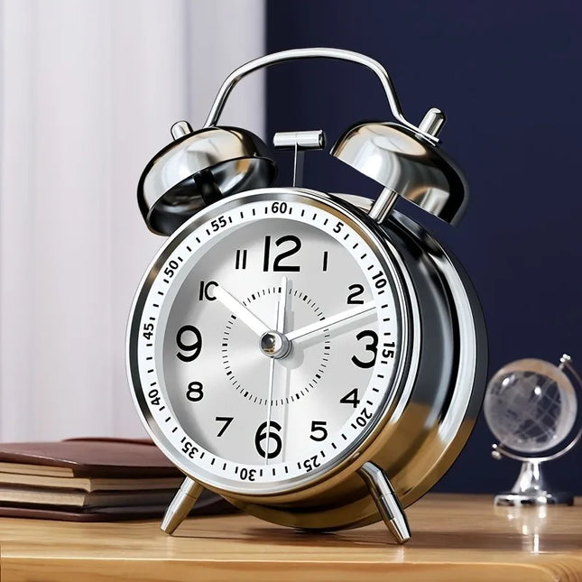 Despertador metálico vintage con doble campana