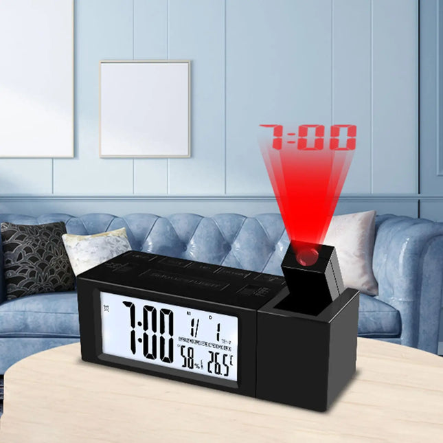 Despertador digital con proyector de techo