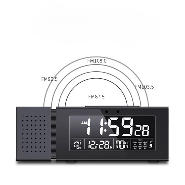 Radio despertador digital con pantalla grande
