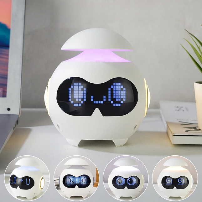 Despertador robot con indicador día noche